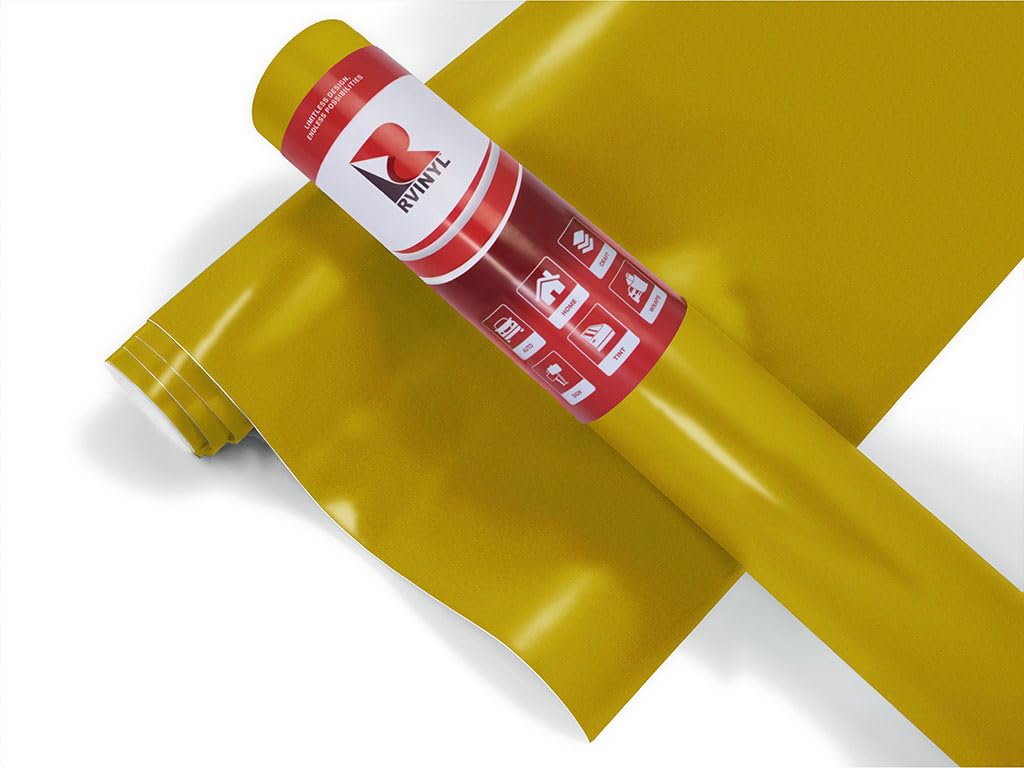 3M 2080 Series S335 Satin Bitter Yellow - 5Ft X 2Ft - Dual Cast Car Wrap Vinyl Film And Controltac Air Release Adhesives - Bubbl