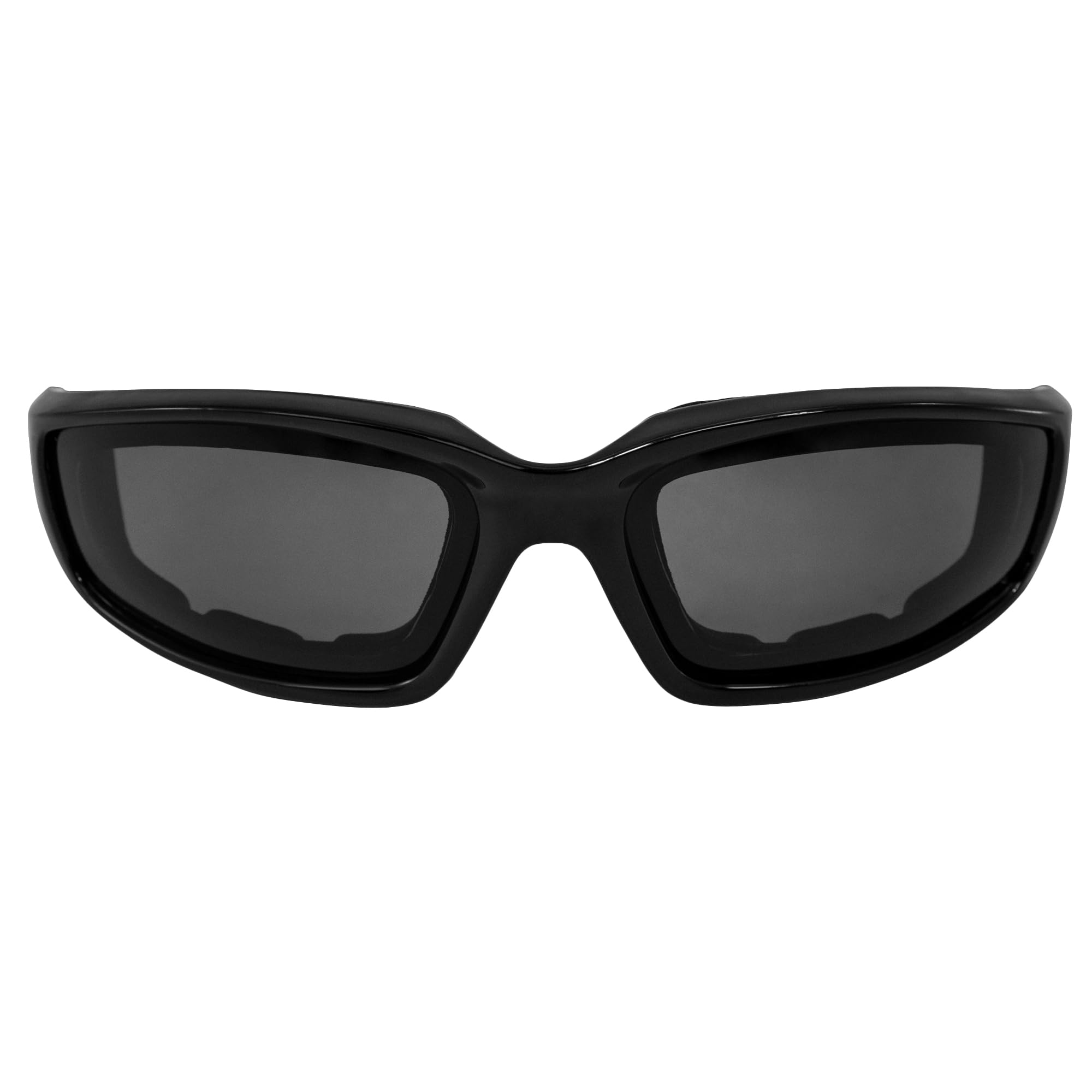 Birdz Eyewear Oriole Motorcycle Glasses - Black Frame, Polarized Smoke Lens, Adult Size, Polycarbonate Material