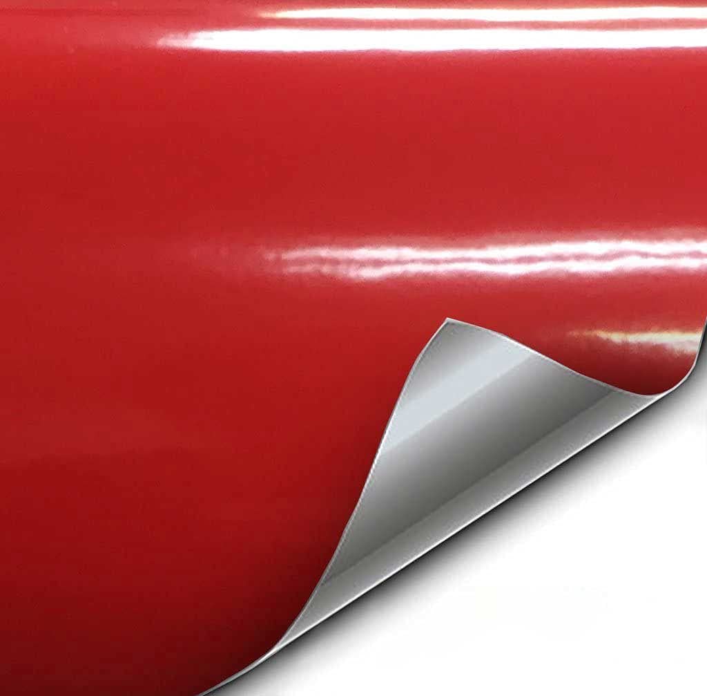 Vvivid+ Premium Vinyl Wrap Film (25Ft X 5Ft, Gloss Rosso Corsa (Ferrari) Red)