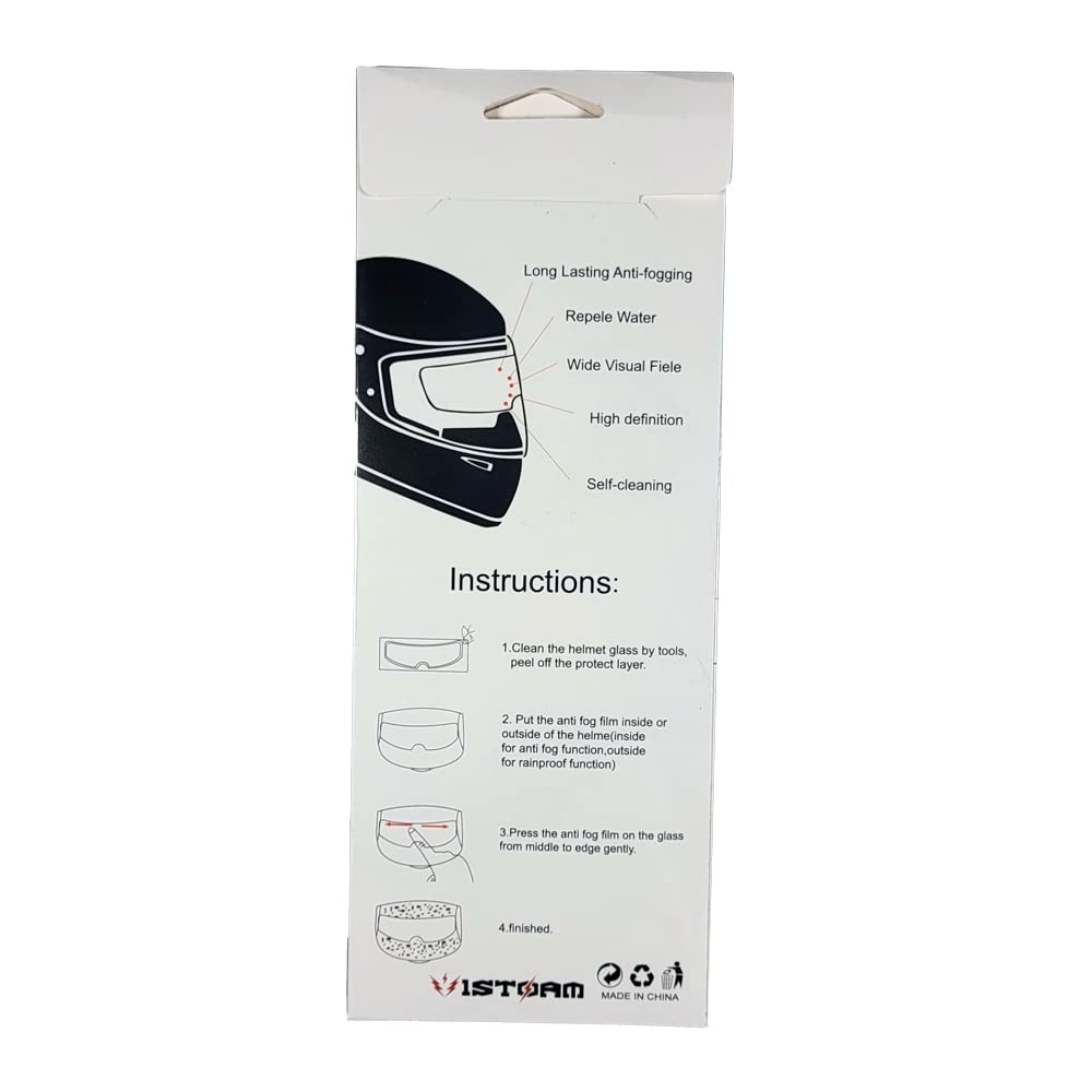 1Storm Motorcycle Full Face Helmet Shield Visor Water Proof Pinlock Anti Fog Film