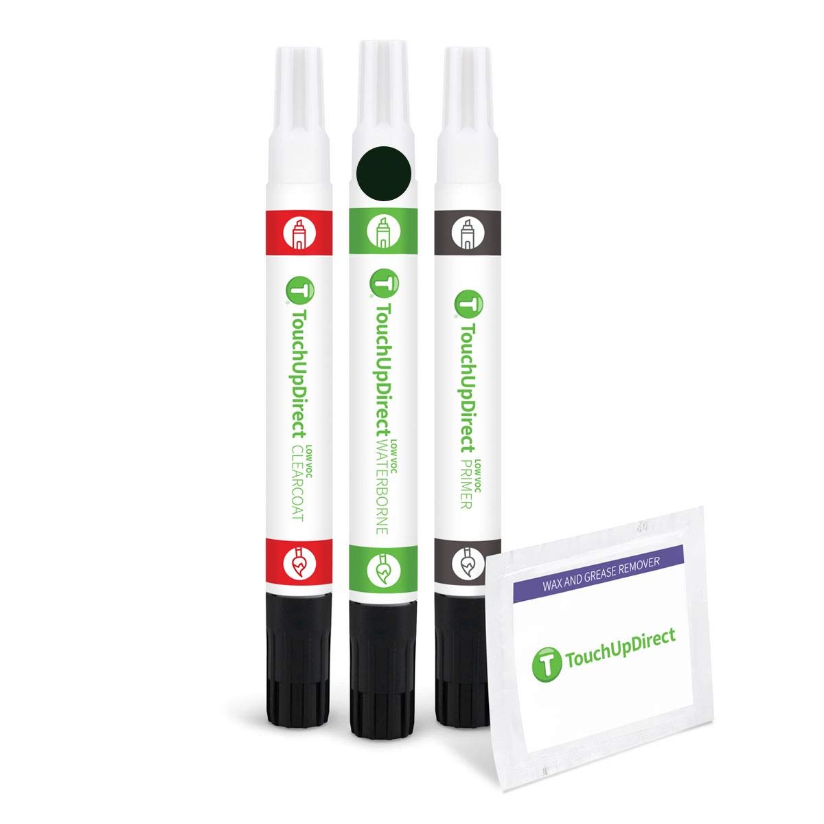 TouchUpDirect UA/UD Black Ebony Compatible with Ford Exact Match Touch Up Paint Combo - Preferred Kit