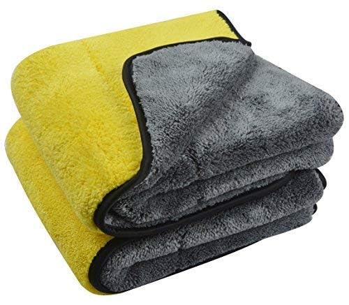 RADIANT Microfiber Towel for Car and Bike, 40x40 cms, ScratchLess Drying, Cleaning, Polishing (800 GSM, Pack of 2)