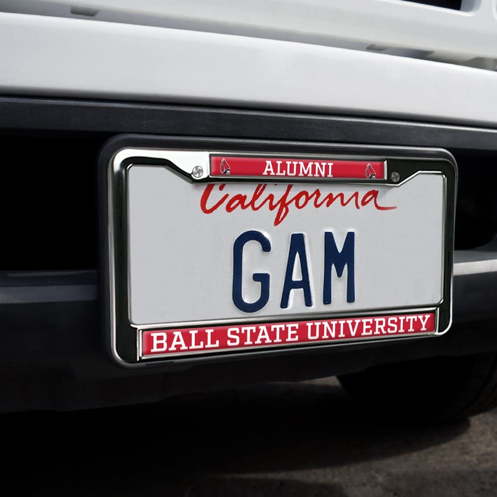 Ball State University Alumni Logo Full Size Standard License Plate Metal Frame