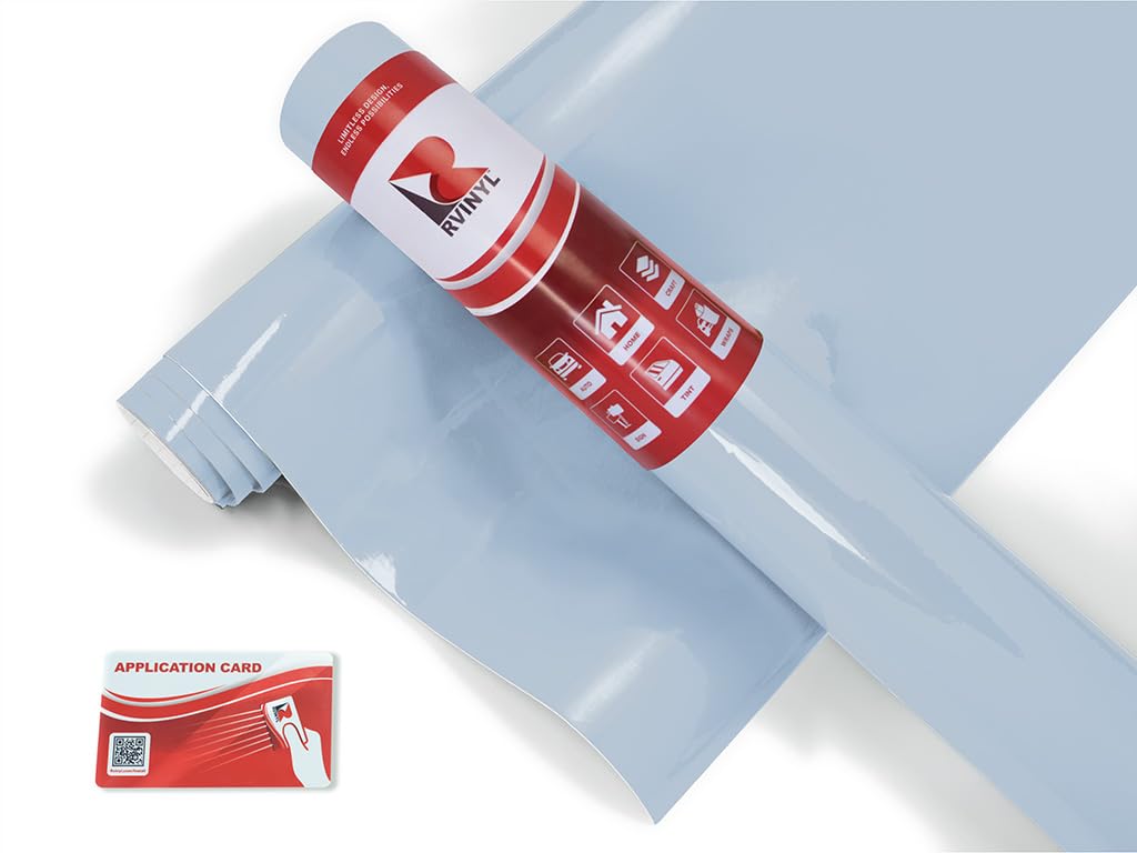 Avery Dennison Sw900 656-O Gloss Cloudy Blue Supreme Wrapping Film Vinyl Vehicle Car Wrap Sheet Roll - (12'' X 60'' W/Applicatio