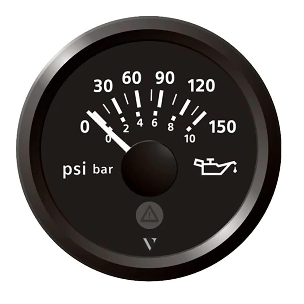 Veratron 52Mm (2-1/16'') Viewline Engine Oil Pressure 150 Psi - Black Dial & Bezel