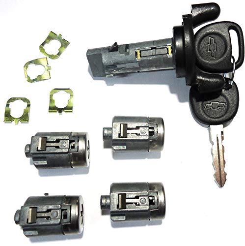 Or 2002-2007 Chevrolet Express/Gmc Savana Van Ignition Switch Lock Cylinder + Four (4) Door Lock Cylinders W/2 Chevy Bow-Tie Log