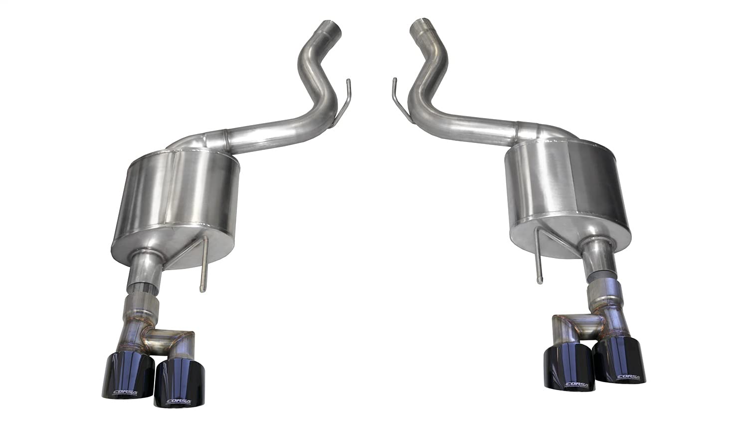 Corsa Exhst 21039Blk Stainless Steel Axle-Back Exhaust System Fits Ford Mustang Includes Muffer