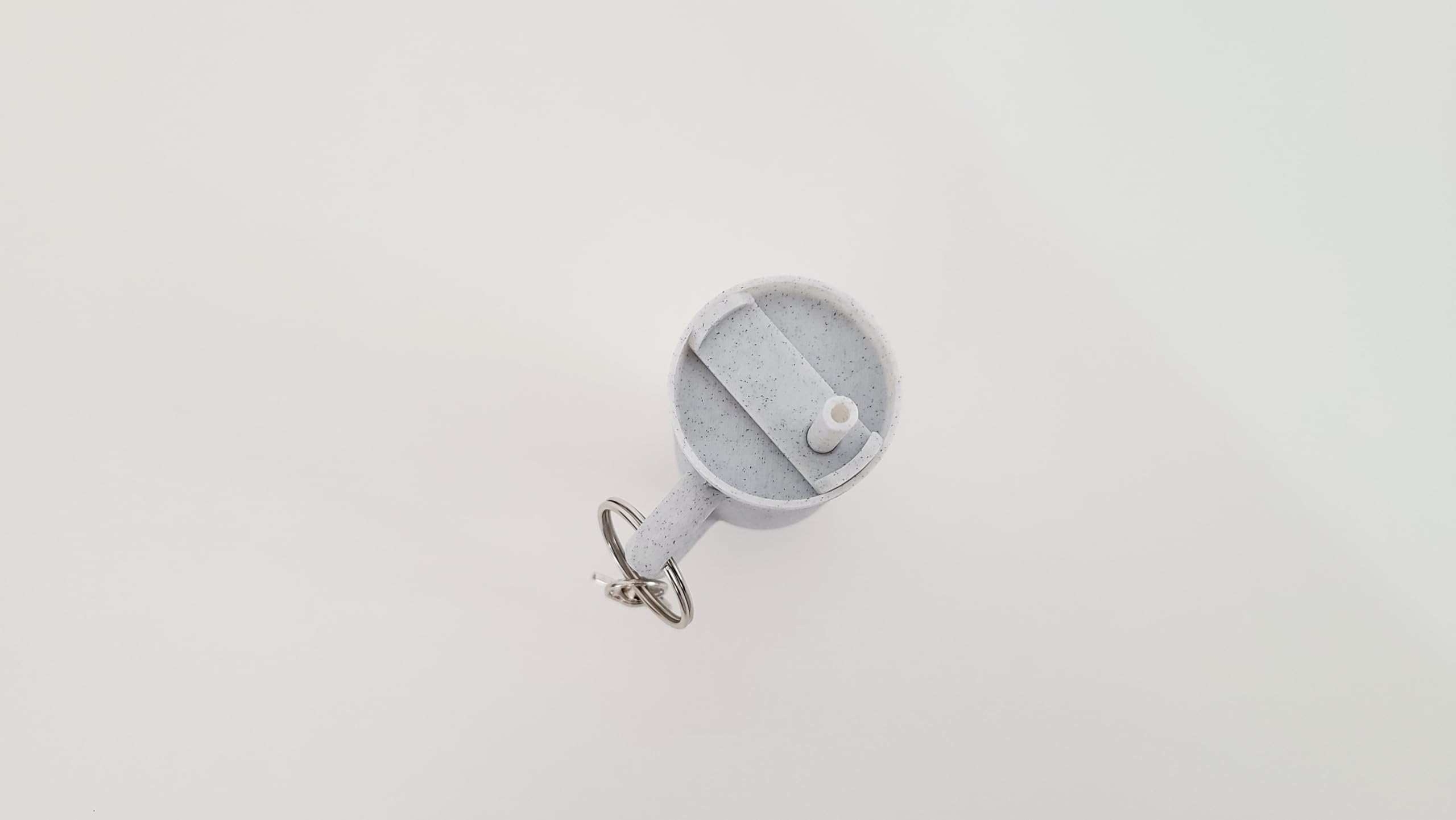 Miniature Stanley Tumbler Cup Replica Keychain - 3D Printed Desk Accessory (Marble)