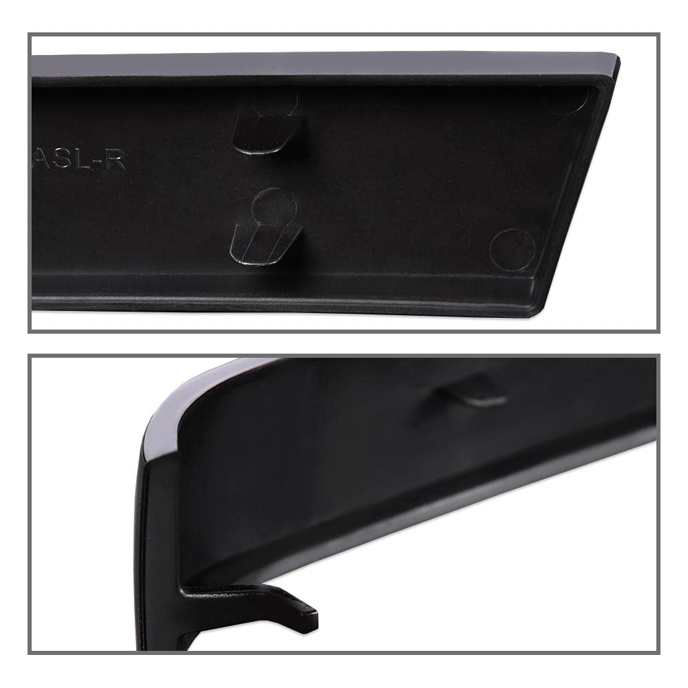 PIT66 Grille Trims Set for 2003-2007 Chevy Silverado, Black Plastic, LH RH Driver & Passenger Side, 2 Pcs