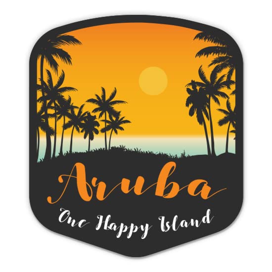 Squiddy Aruba - Vinyl Sticker Decal for Phone, Laptop, Water Bottle (3 Tall)