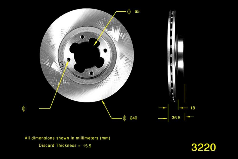 Bendix Premium Prt1735 Front Brake Rotor For Subaru Justy 1989, Justy 1994-1991