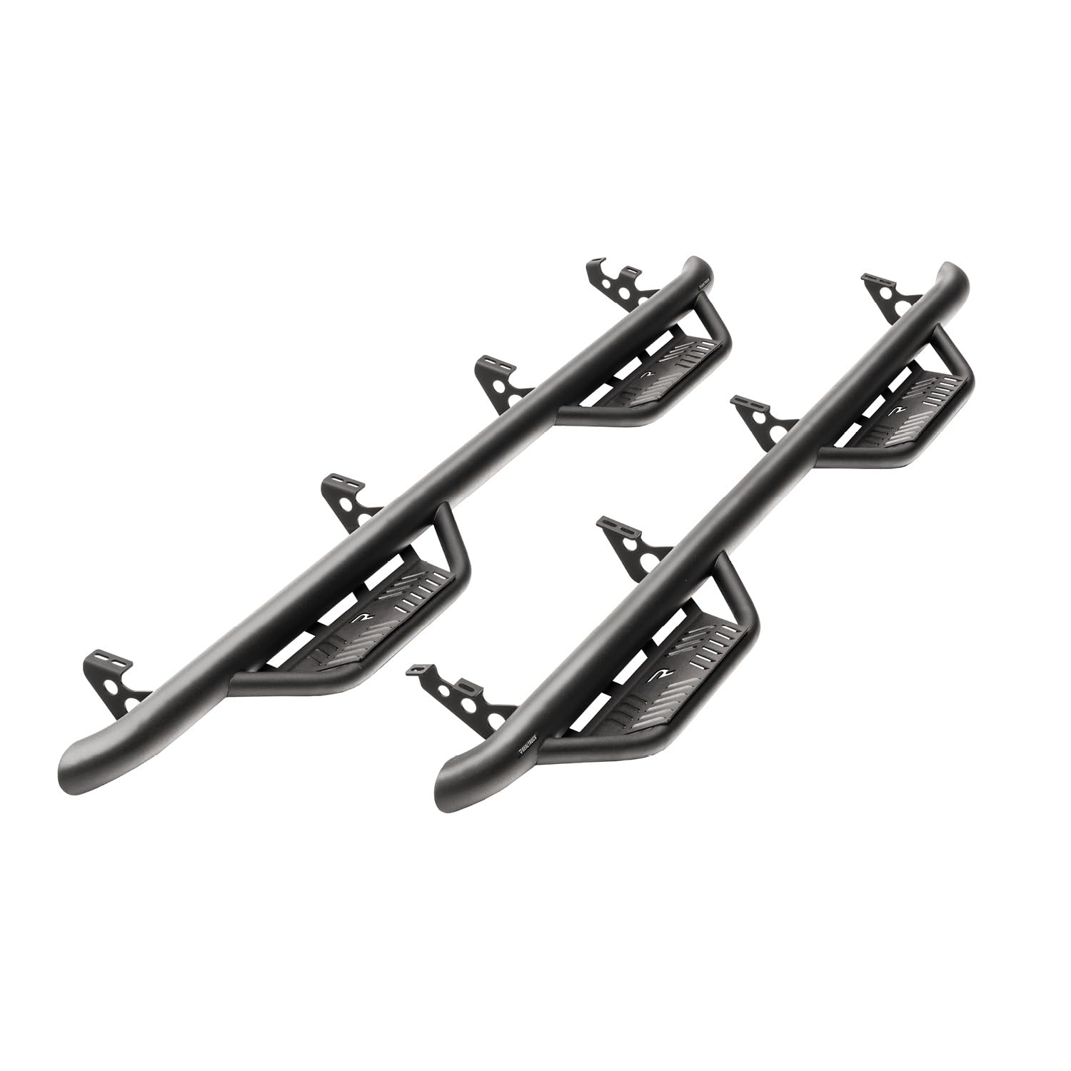N-Fab Podium Lg Steps For Ram | Cab Length, Stainless Steel, Textured Black | Hpd1967Qc-Tx | Fits 2019-2024 Ram 1500 (New Body Style) Quad Cab All Beds, Srw Gas