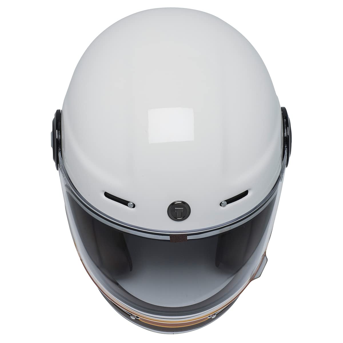 Torc T1 Unisex-Adult Retro Full-Face Style Motorcycle Helmet (Iso Bars Gloss White, X-Large)