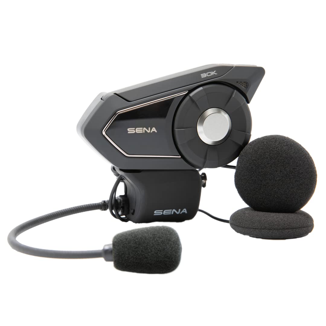 Sena 30K Motorcycle Bluetooth Headset Mesh Communication System With Hd Speakers, Dual Pack