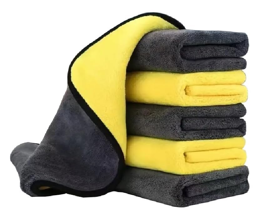 GRAVINO 800 GSM Heavy Microfiber Cloth, Thick Plush Lint & StreakFree Multipurpose for Car Cleaning and Detailing, Dual Sided, 