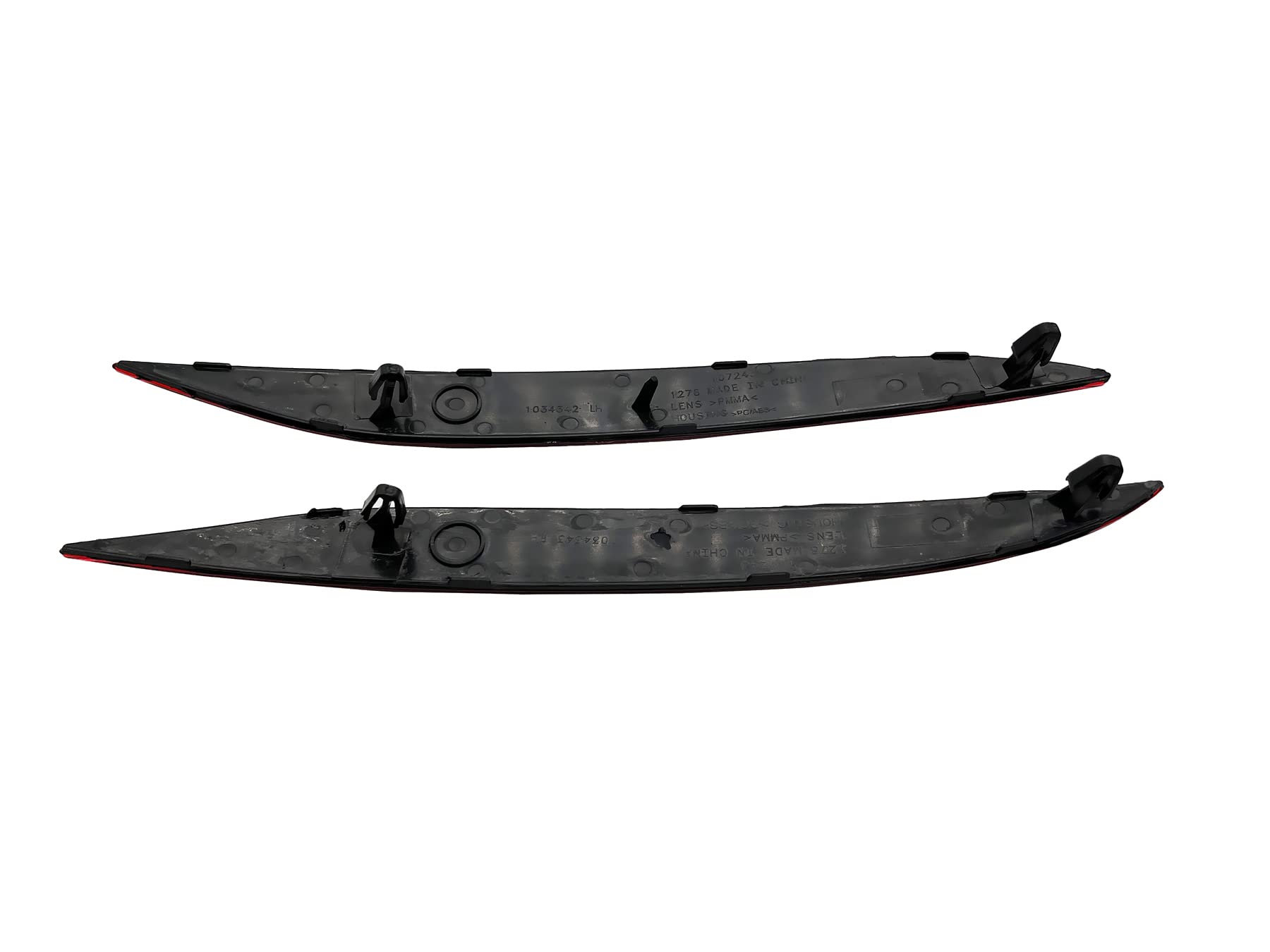 Generic Tesla Model X Replacement Reflector Rear Bumper Lights - Red Marker Lens Trim (2017-2021)