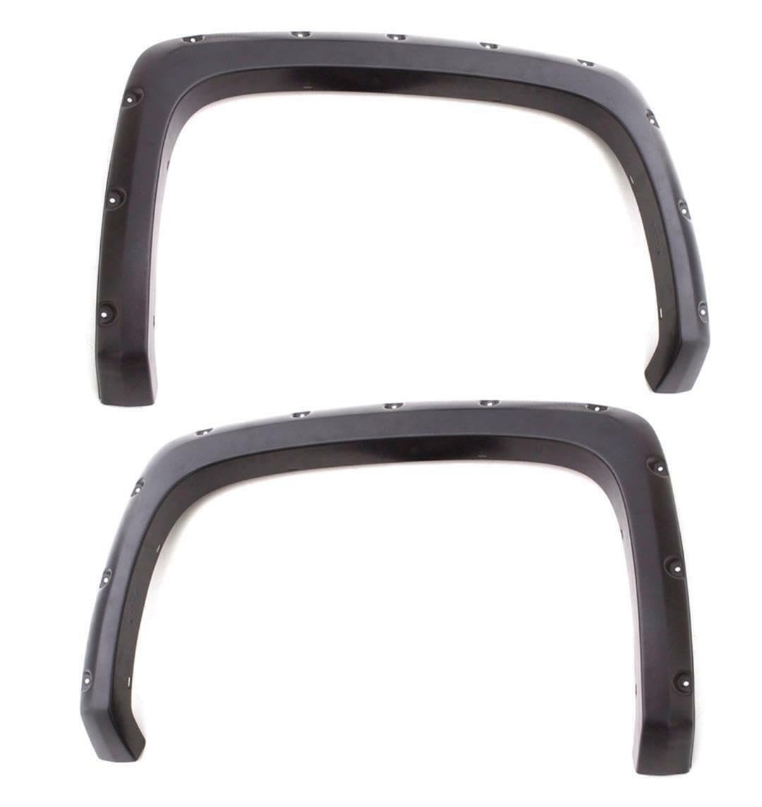 Lund 19-22 Gm Silverado Rx-Rive Textured Elite Series Fender Flares W/Black Bolts - Black 2Pc Rear