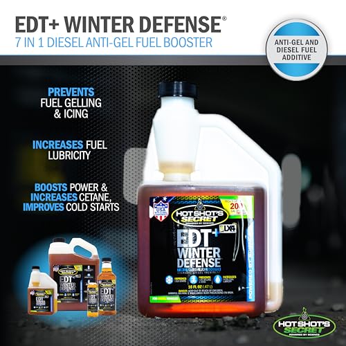 Hot Shot's Secret EDT+ Winter Defense - 16 Oz Squeeze - 7-in-1 Diesel Fuel Treatment - Boosts Cetane & Lubricity