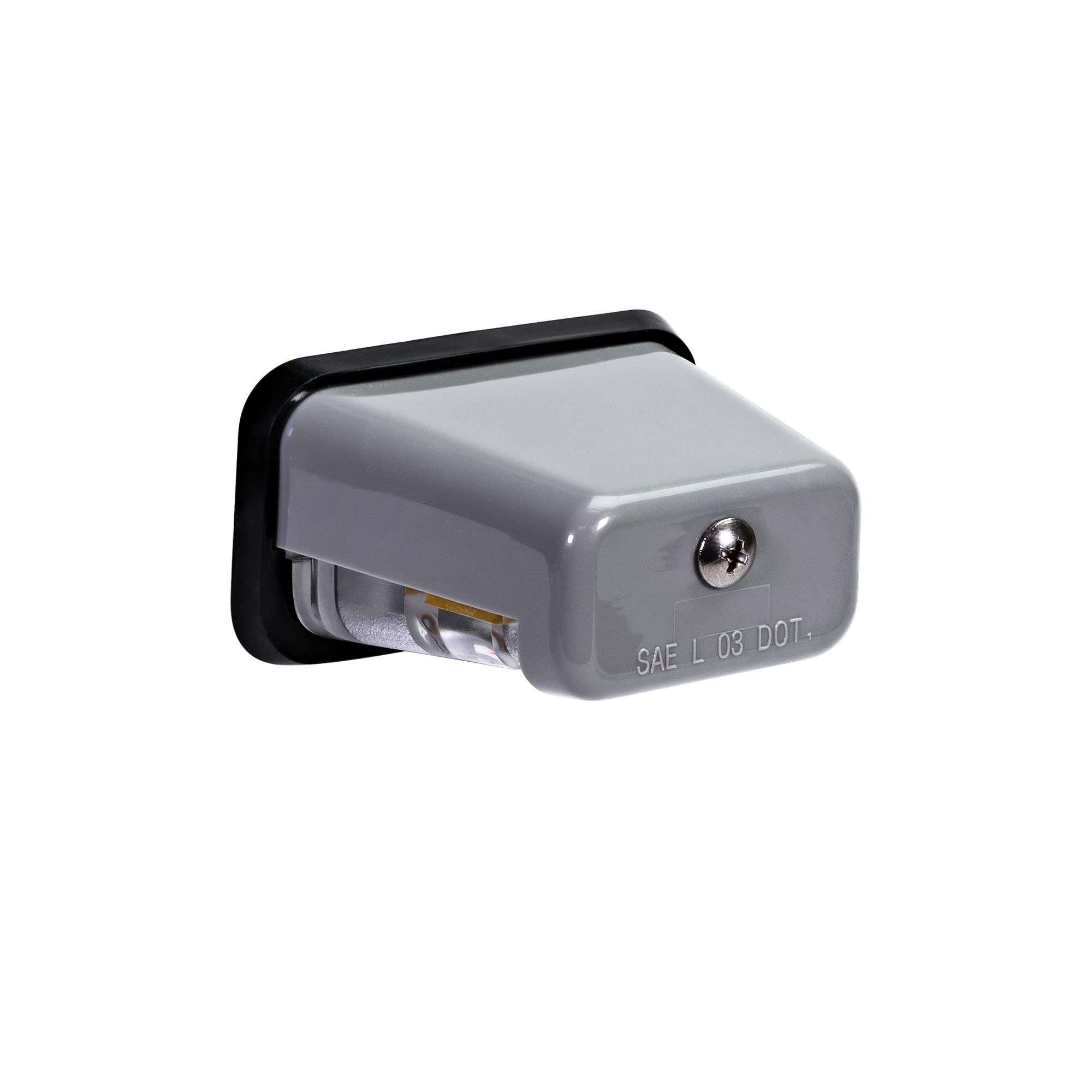 True Mods Gray Led Boat Trailer License Plate Light [Stud Mount] [Dot Fmvss 108] [Sae L] [Waterproof] [12V Dc] Universal Submers