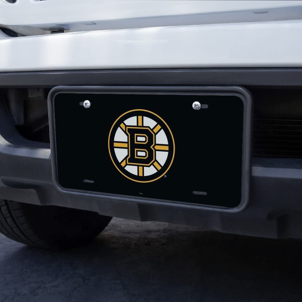 GRAPHICS & MORE Boston Bruins Logo Metal Vanity Tag License Plate - Multi Color, One Size