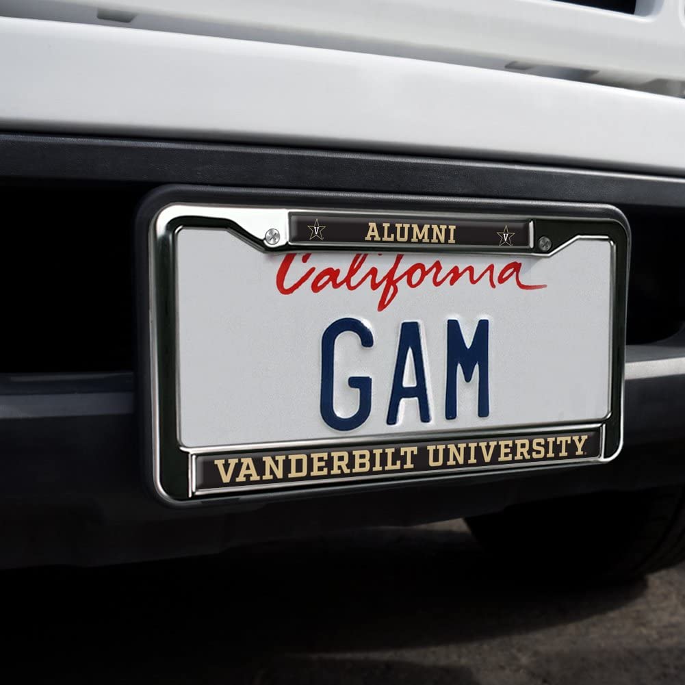 GRAPHICS & MORE Vanderbilt University Alumni Metal License Plate Frame, Full Size Standard, One Size, Team Color