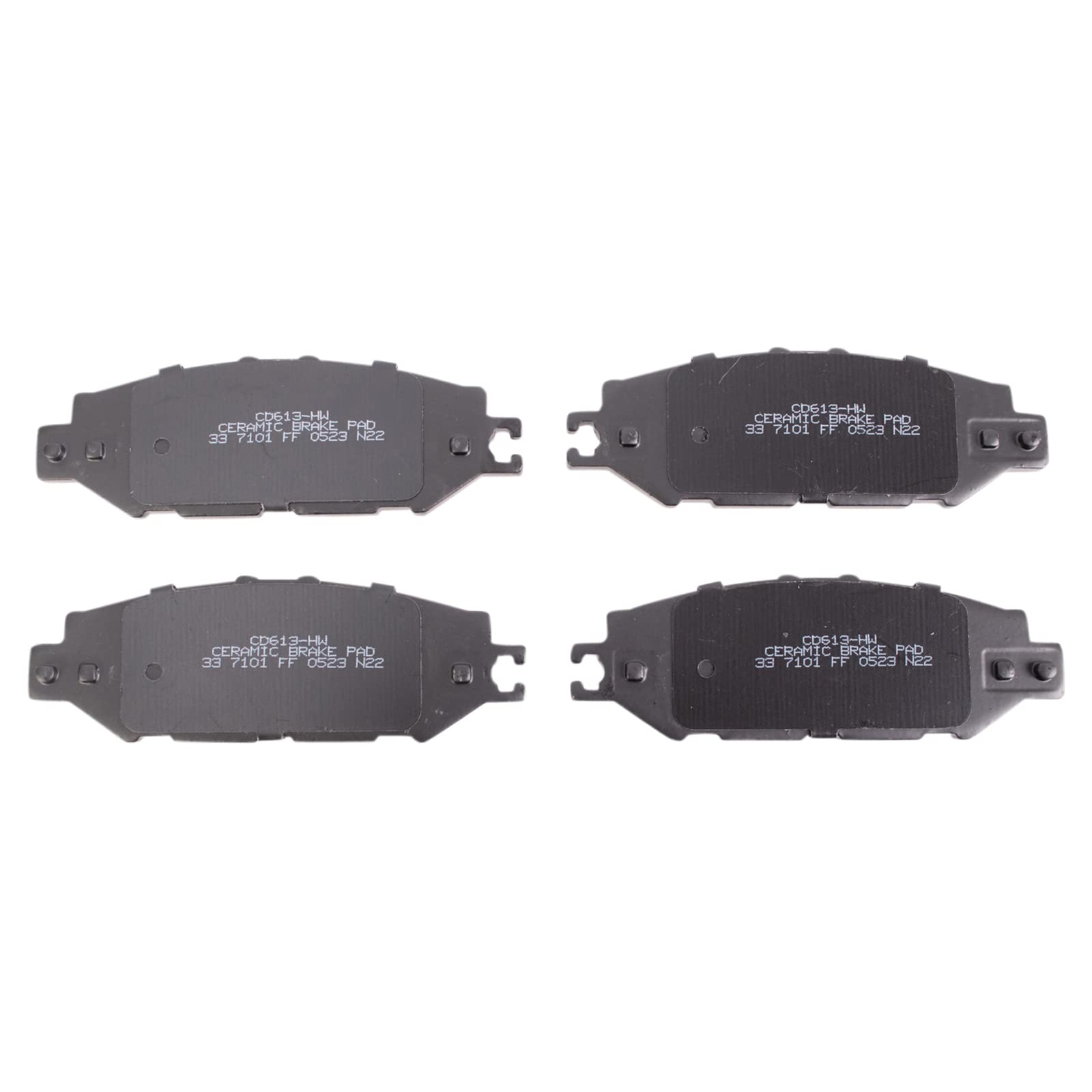 TRQ Rear Brake Pads Ceramic Compatible with 1993-2000 Lexus LS400