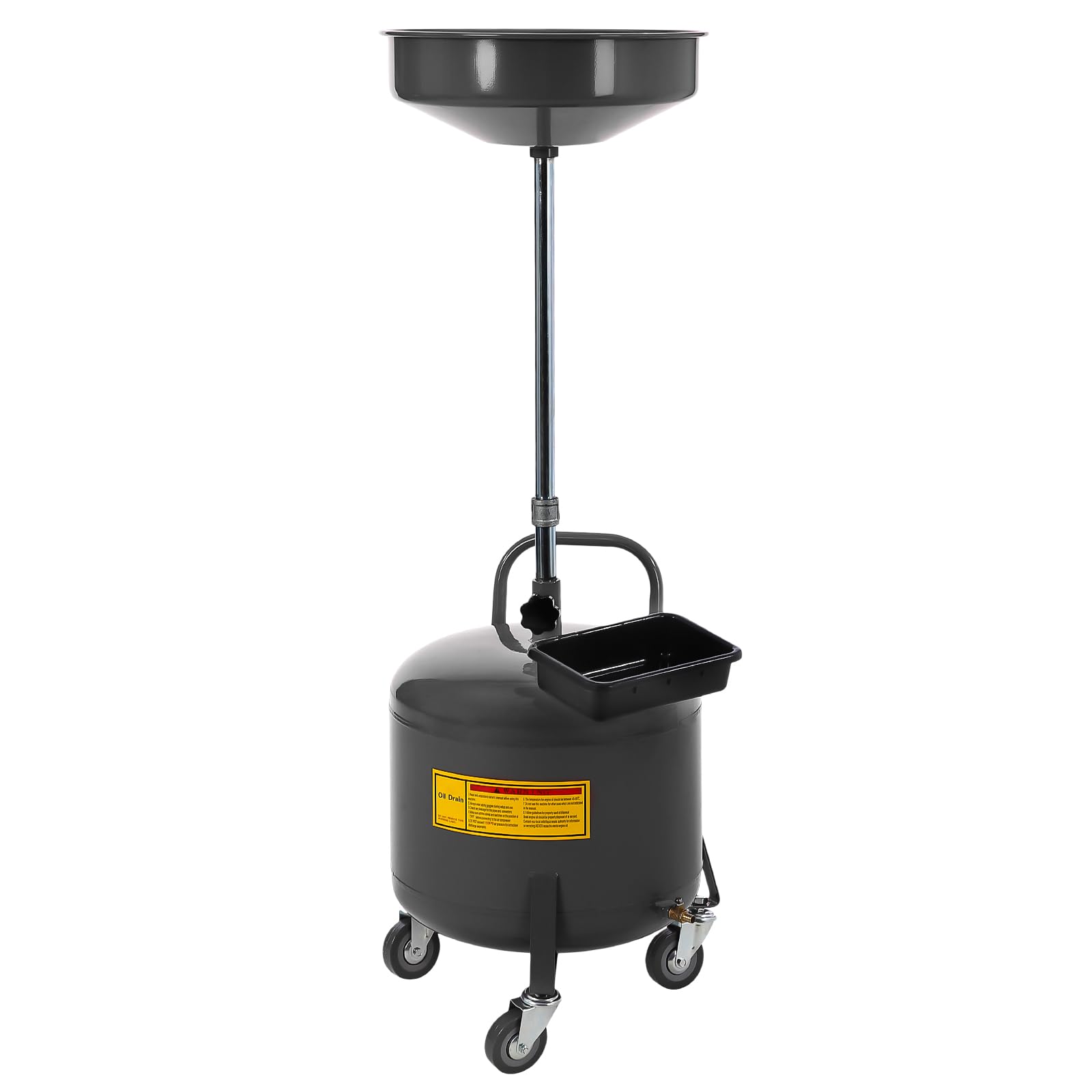 GarveeTech 8 Gallon Waste Oil Drain Tank, Air Operated Drainer Oil Change Tank,Oil Drain Container with Adjustable Funnel Height