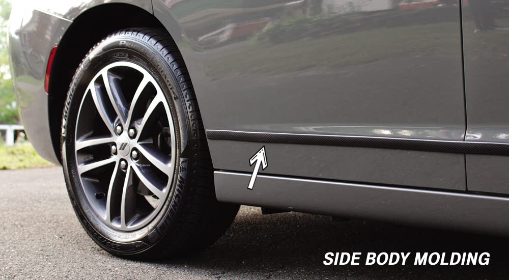Cowles 12 ft Carbon Fiber Style Molding - 1 in Wide Flexible PVC for Car/Truck/SUV/RV, Model S37795, Attaches with 3M Tape