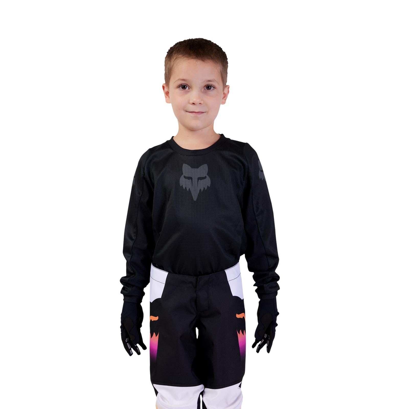 Fox Racing Kids' 180 Motocross Dirt Bike Jersey, Black/Black, Medium