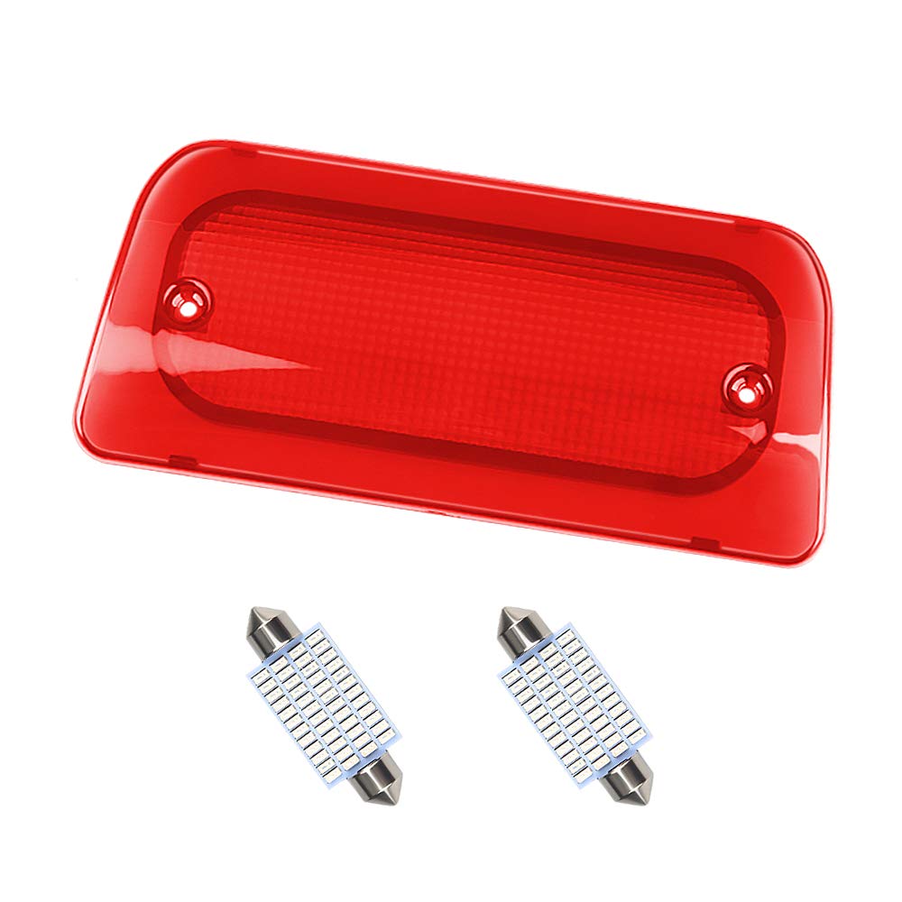 Urite2Go 3Rd Third Brake Light Red Lens Regular Crew Cab Only Compatible With 1994-2004 Chevy S10 Gmc Sonoma High Mount Stop Lam