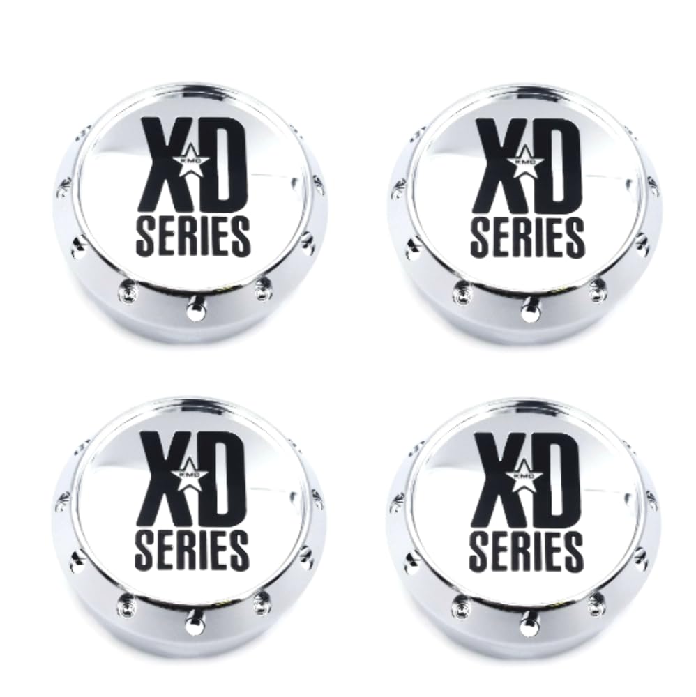 4 Pack Kmc Xd Series 464K131-2 8 Lug Chrome Wheel Center Cap