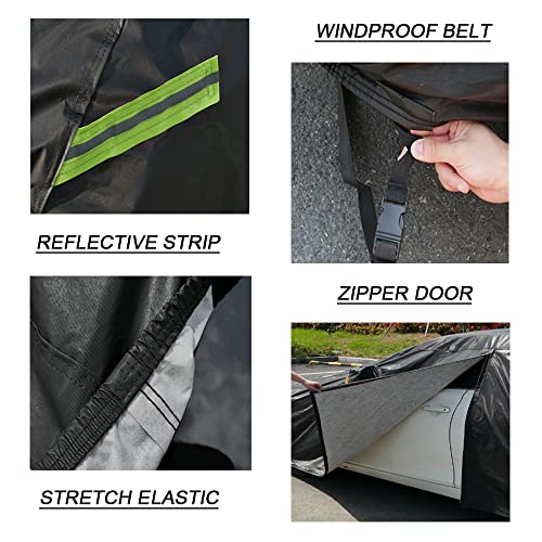 KouKou 7-Layer Waterproof SUV Car Cover for Mazda CX-30 (2019-2025) - Black, All Weather Protection from Sun, Rain, UV, Dust, and Snow
