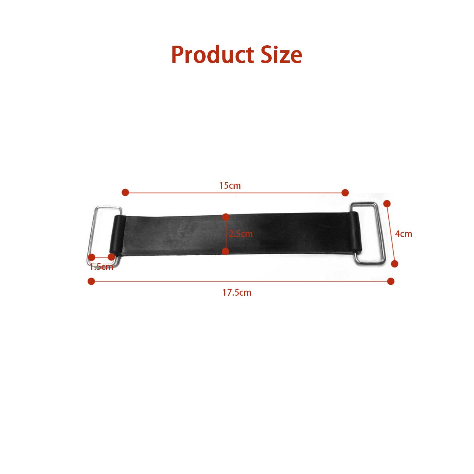 2Pcs Motorcycle Battery Rubber Band Strap,Battery Tie Down Strap,Battery Strap Replacement,Elastic Stretchable Fixed Holder,Stre