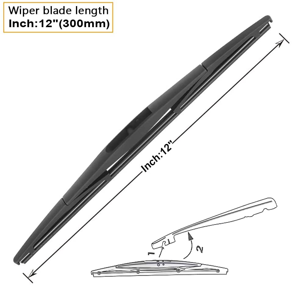 Autoboo 24''+18'' Windshield Wipers With 12'' Rear Wiper Blade Replacement For Nissan Pathfinder 2005-2012, Nissan Xterra 2005-2