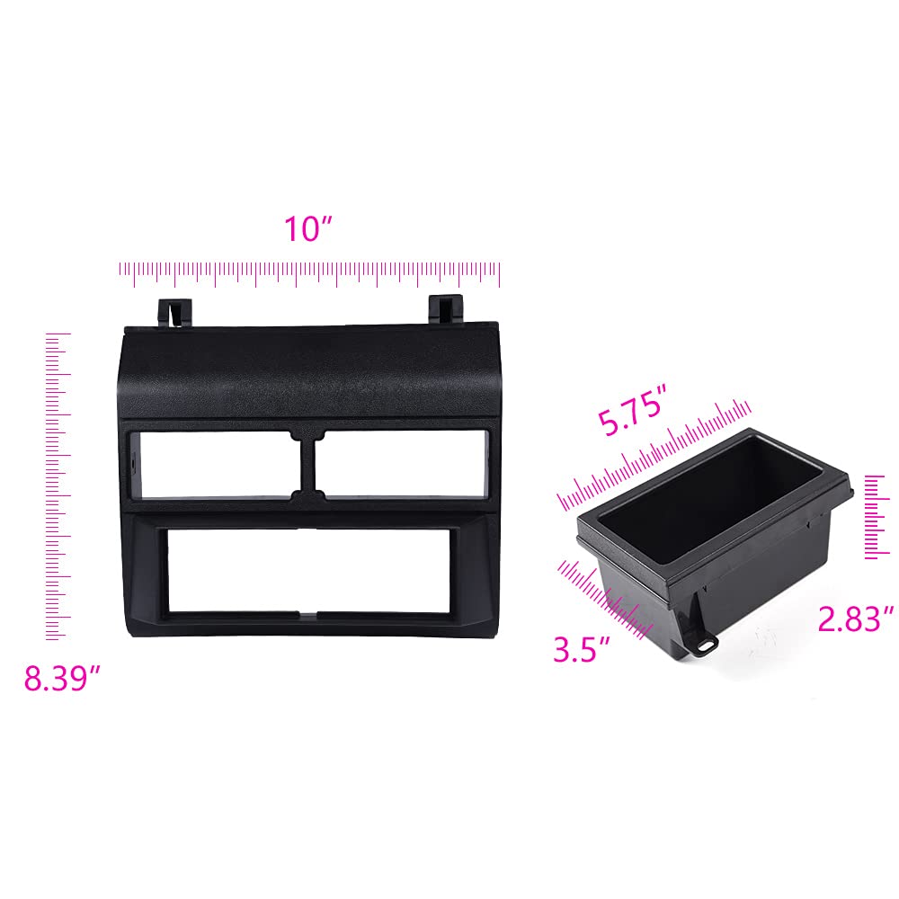 Pit66 Dash Pad Cover Install Dash Kit Wire Harness Adapter Compatible With 1988-1994 Chevy Gmc Trucks Mount Dashboard Cover Blac