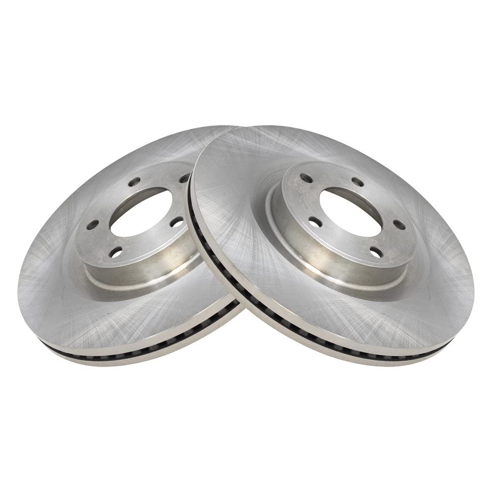 Trq Front Brake Rotors Set Vented Compatible With 2007-2014 Ford Edge 2007-2015 Lincoln Mkx