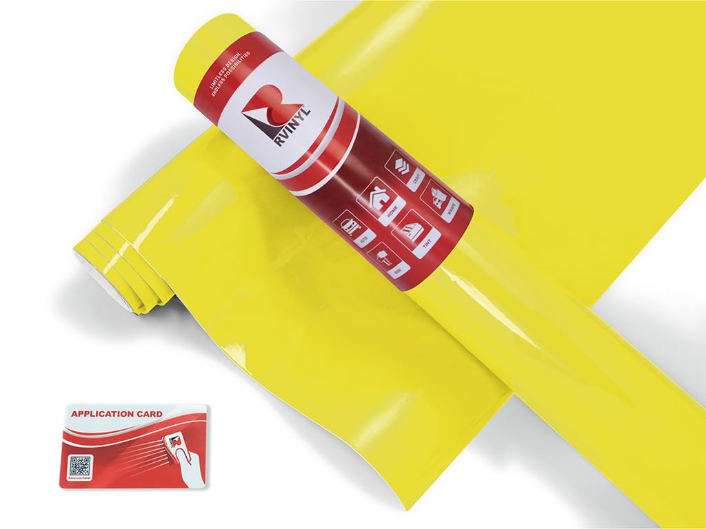 Avery Dennison Sw900 236-O In Gloss Ambulance Yellow - Dual Layered Supreme Wrapping Film - 108'' X 60'' - Car Vinyl Vehicle She