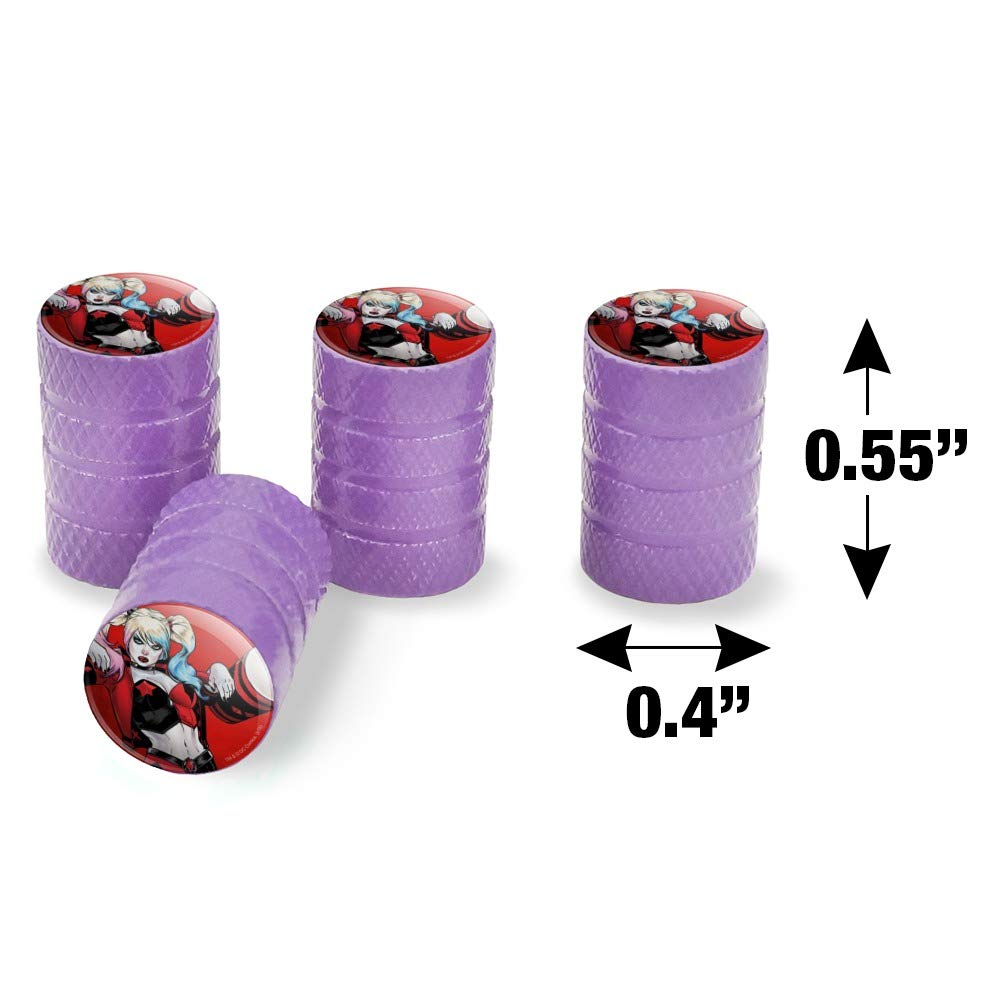 Graphics & More Harley Quinn Character Tire Rim Wheel Aluminum Valve Stem Caps