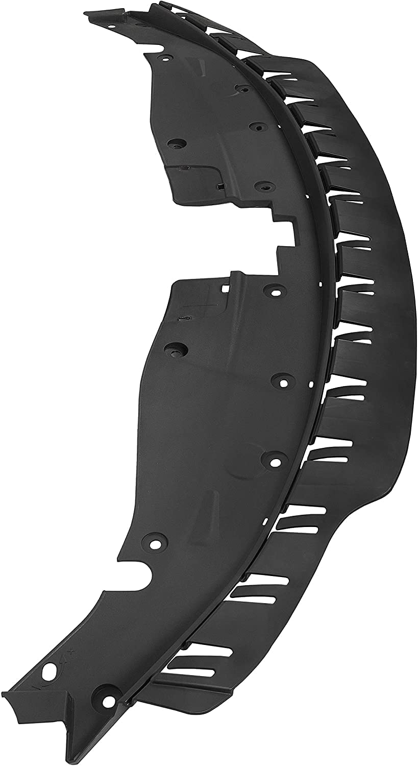 HECASA Radiator Support Cover for 2015-2023 Dodge Charger, Black Plastic, Model CB-1610, Replacement for CH1224101 68226530AE
