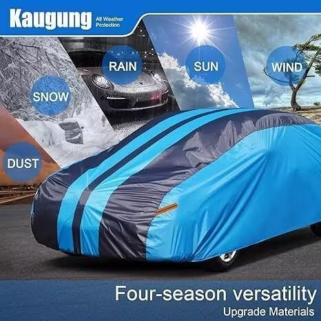 Car Cover Waterproof Custom Fit Ford Fusion (2005-2025), Full Exterior Cover for Automobiles Lightweight Resistant Outdoor Sun U