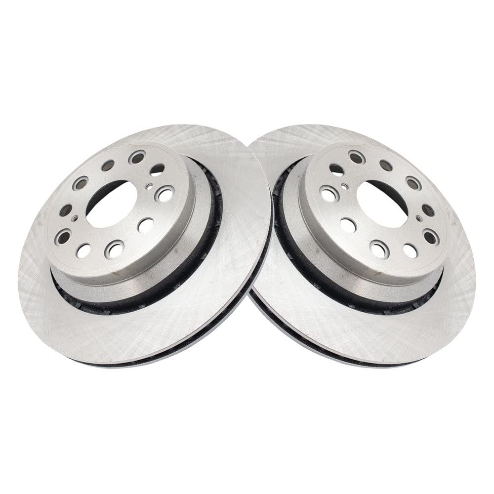 Trq Rear Brake Rotors Set Vented Compatible With 2007-2017 Lexus Ls460
