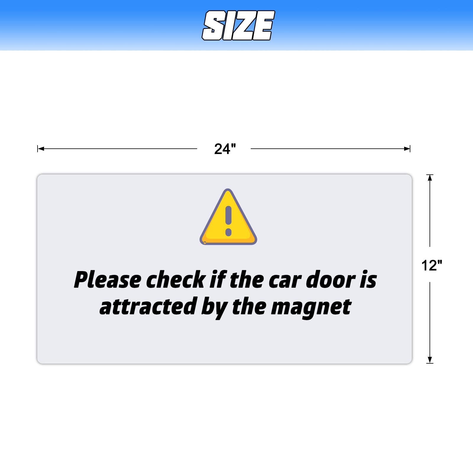 2 Pack 24    x12    Blank Car Magnets, Prevent Car Scratches & Dents, Rounded Corners Blank Car Magnet Set, Magnet for Car to Ad