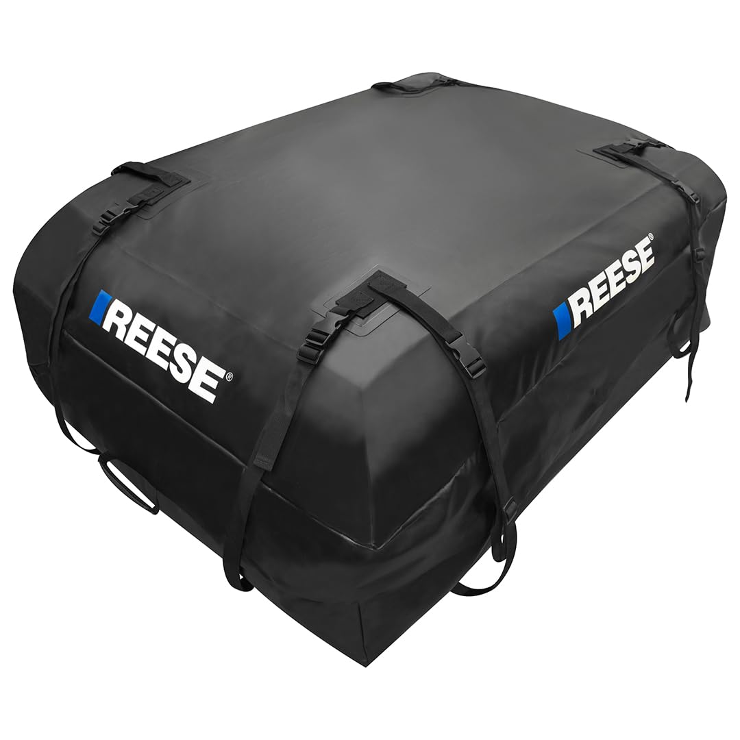REESE 59007Waterproof Rooftop Cargo Carrier Bag for Cars, SUVs or Trucks with/Without Roof Racks, 22 Cubic Feet, Heavy Duty 840D