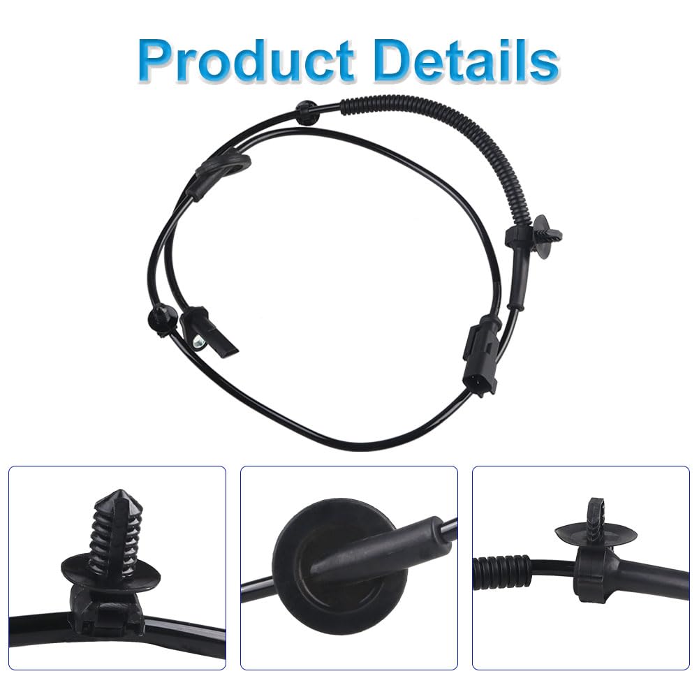 Wmphe Abs Wheel Speed Sensor Compatible With Buick Enclave 2008-2017,Chevrolet Traverse 2009-2017, Gmc Acadia 2007-2016, Saturn