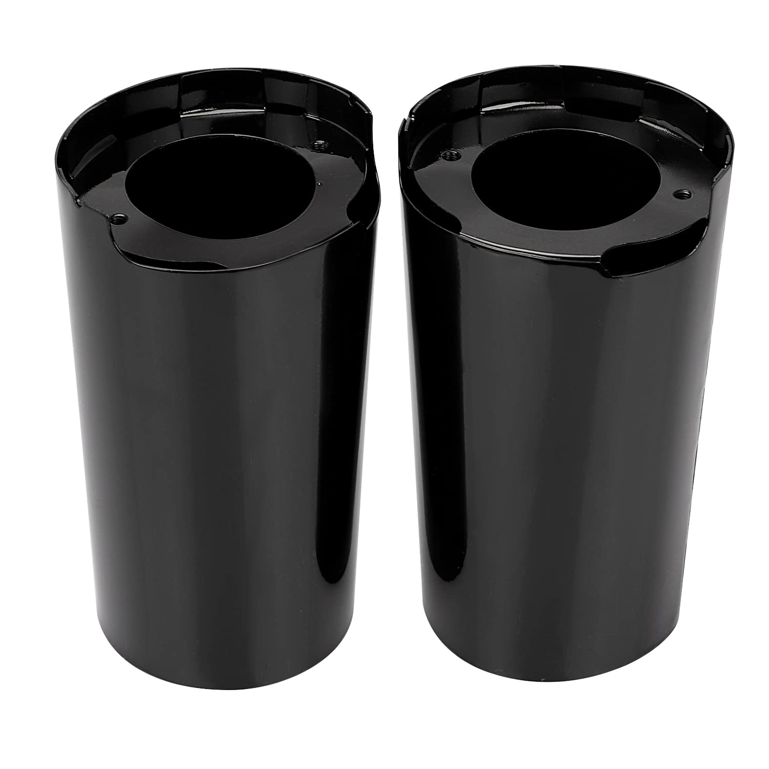 SHMTOOL Fork Slider Covers for Harley Touring 2014-Later, Gloss Black, Model SH21033-01
