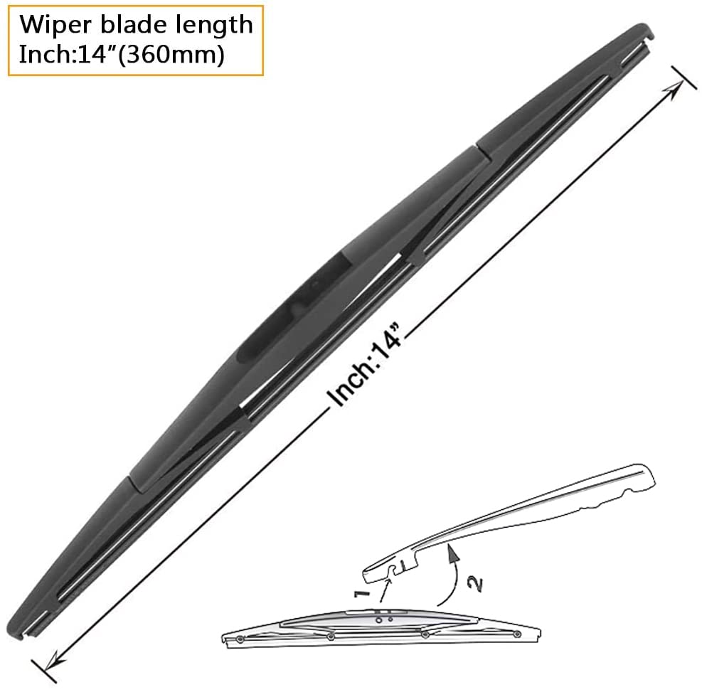 Autoboo 26''+20'' Windshield Wipers With 14'' Rear Wiper Blade Replacement For Ford Edge Lincoln Mkx 2007-2015 -Original Factory