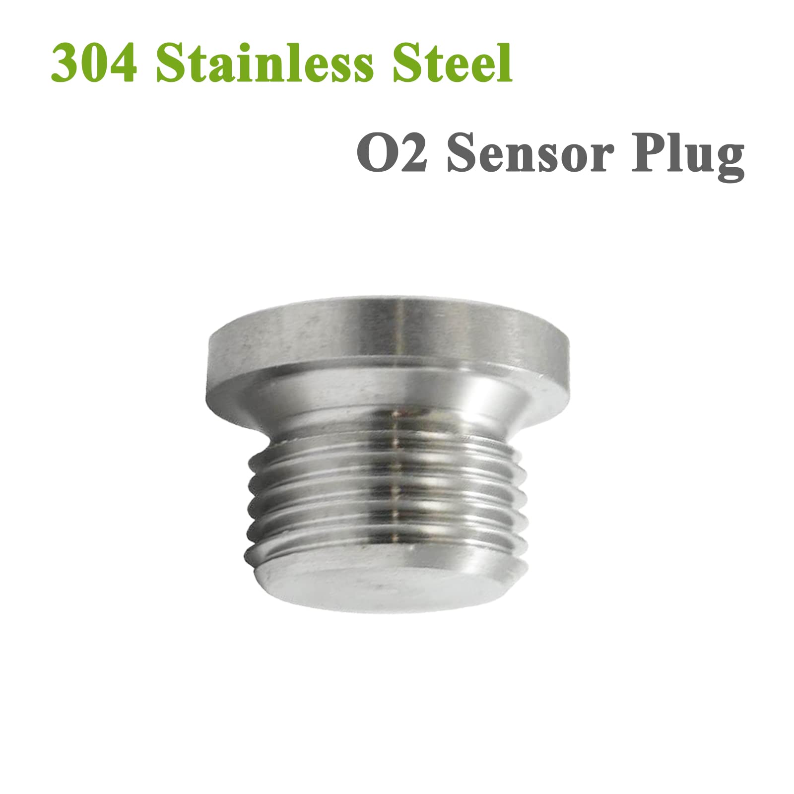 I Little Bamboo O2 Sensor Bung, Stainless Steel Oxygen Sensor Mounting Bungs and Plugs, M18 X 1.5 Thread Notched Style Oxygen Se