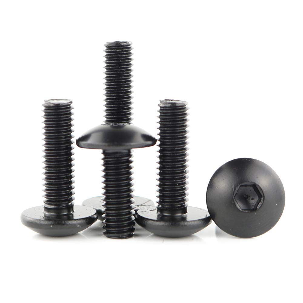 Xitomer YZF-R6 Fairing Bolt Kit 2006-2007, Matte Black Mounting Washers/Nuts/Fastenings/Clips/Grommets