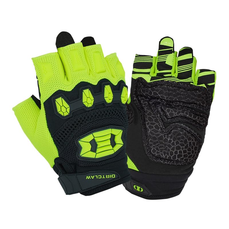 Seibertron Adult Dirtclaw Gloves - Versatile Gloves For Cycling, Atv, And Mountain Biking Fluo Yellow Xxl