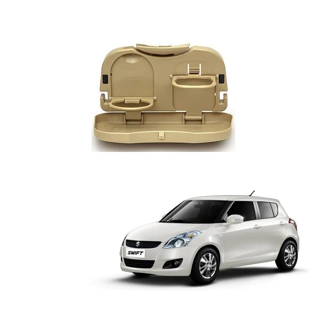 Stylish Foldable Compact Car Back Seat Tray for Food/Drinks/Cup/Bottle Holder Universal Pack of 1 Suitable for Maruti Suzuki Swi